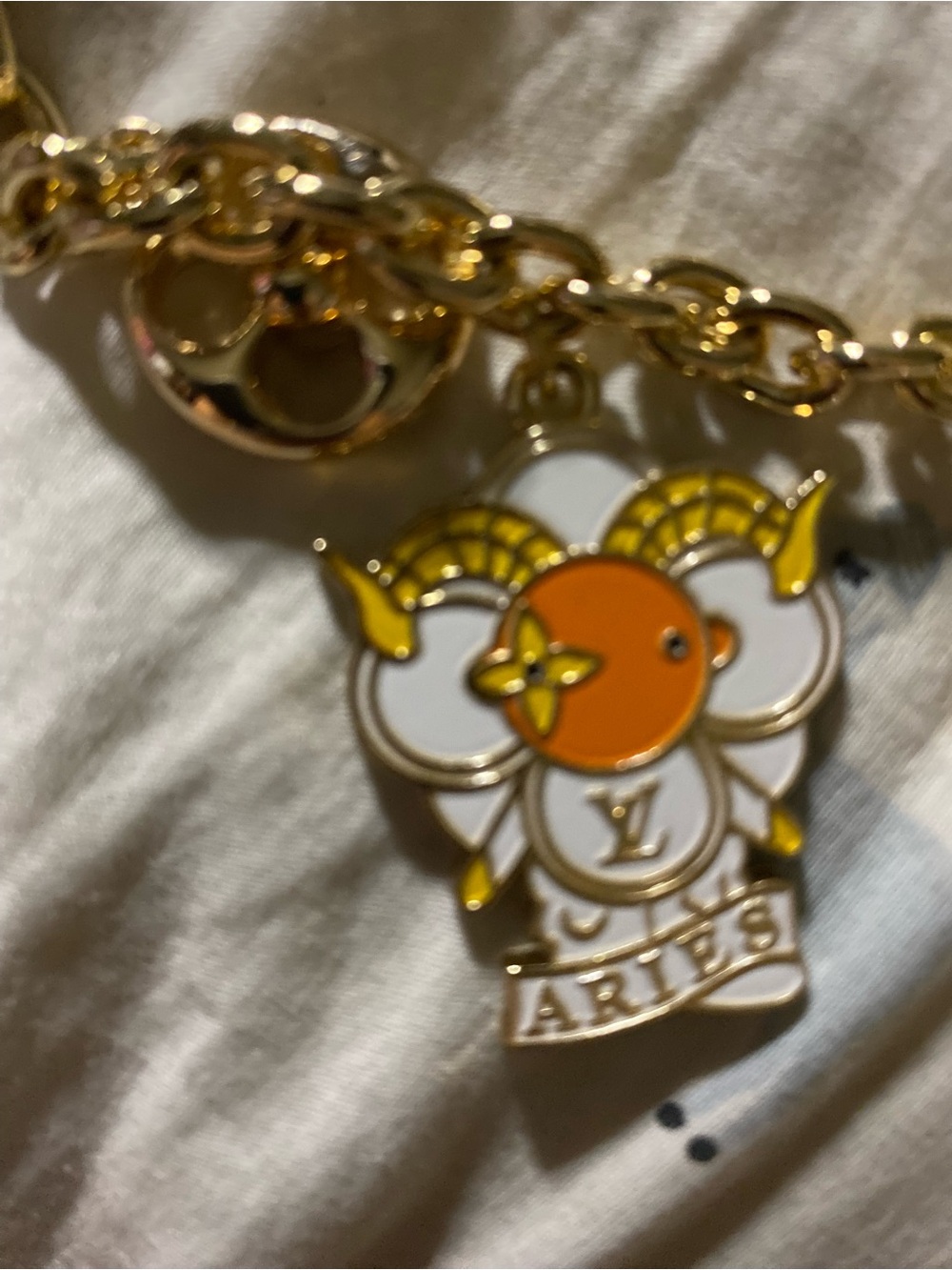 Louis Vuitton Inspired Gold-Tone Aries Charm Bracelet - Picture 2 of 6